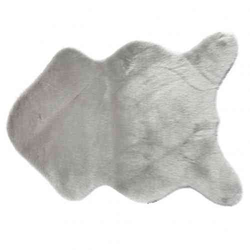 Fluffy Faux Fur Geometric Door Mat
