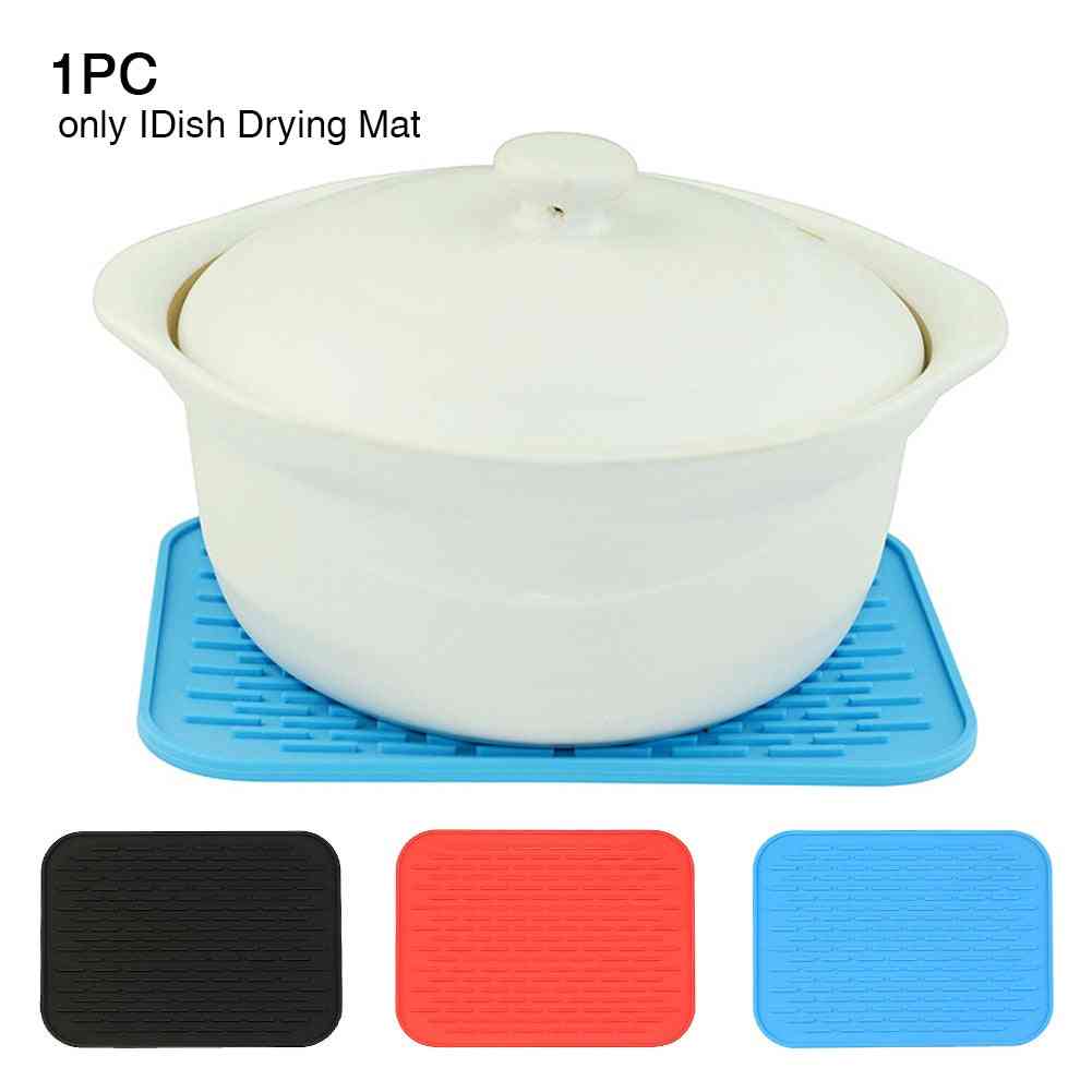 Heat Resistant Anti Bacterial Dish Drying Silicone Mat