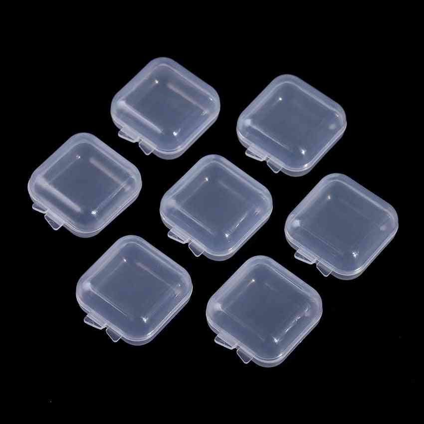 Transparent Plastic Small Boxes Pill Jewelry Storage