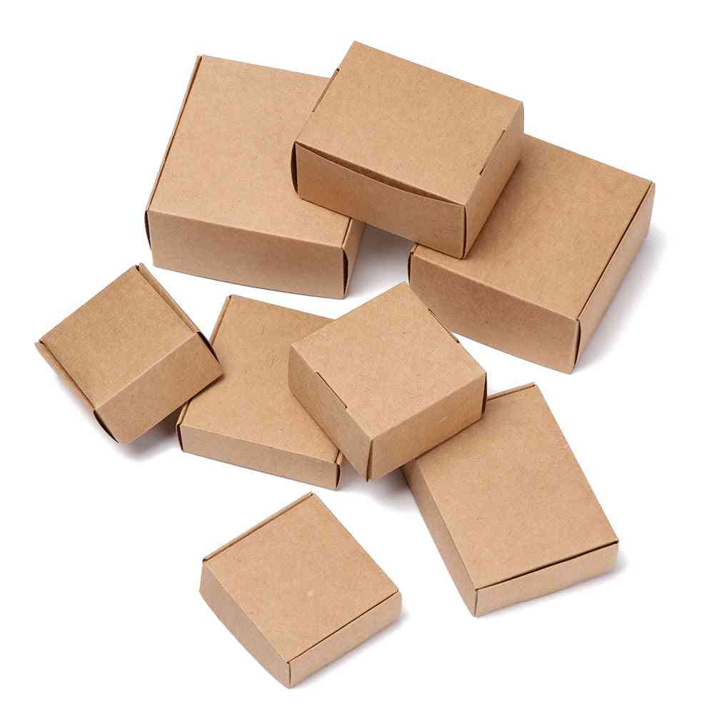 Multi-size Kraft Paper Box, Brown Cardboard Handmade Soap Box