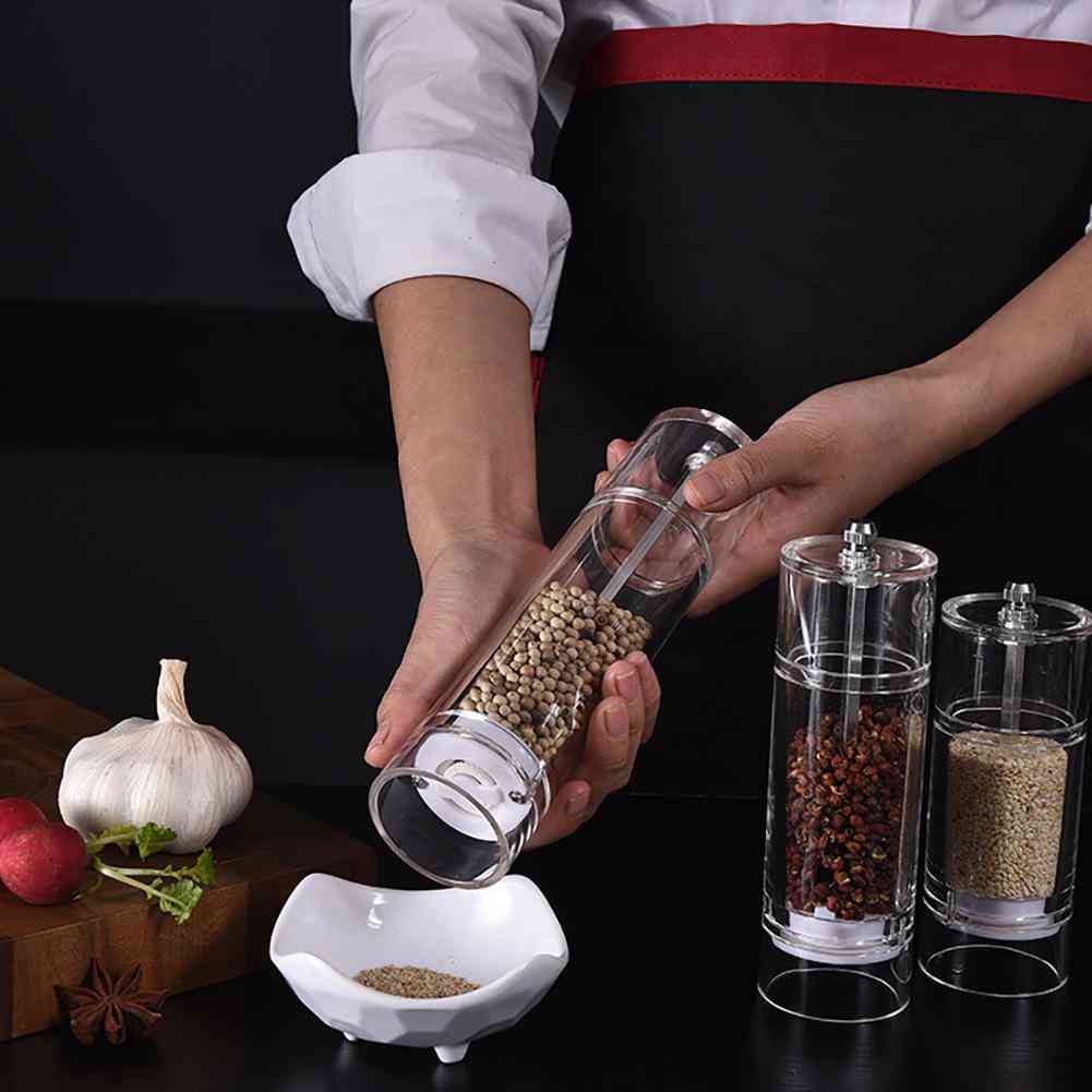 Manual Acrylic Transparent Pepper Mill Grinder