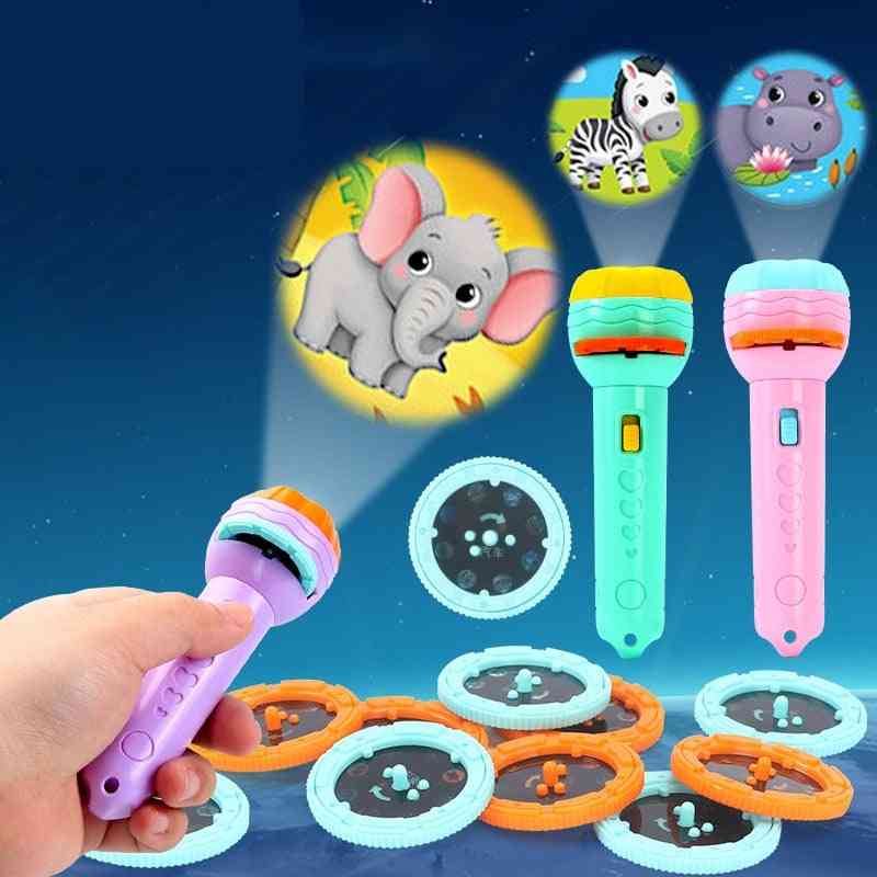 Baby Sleeping Story Book Flashlight Projector Torch Toy