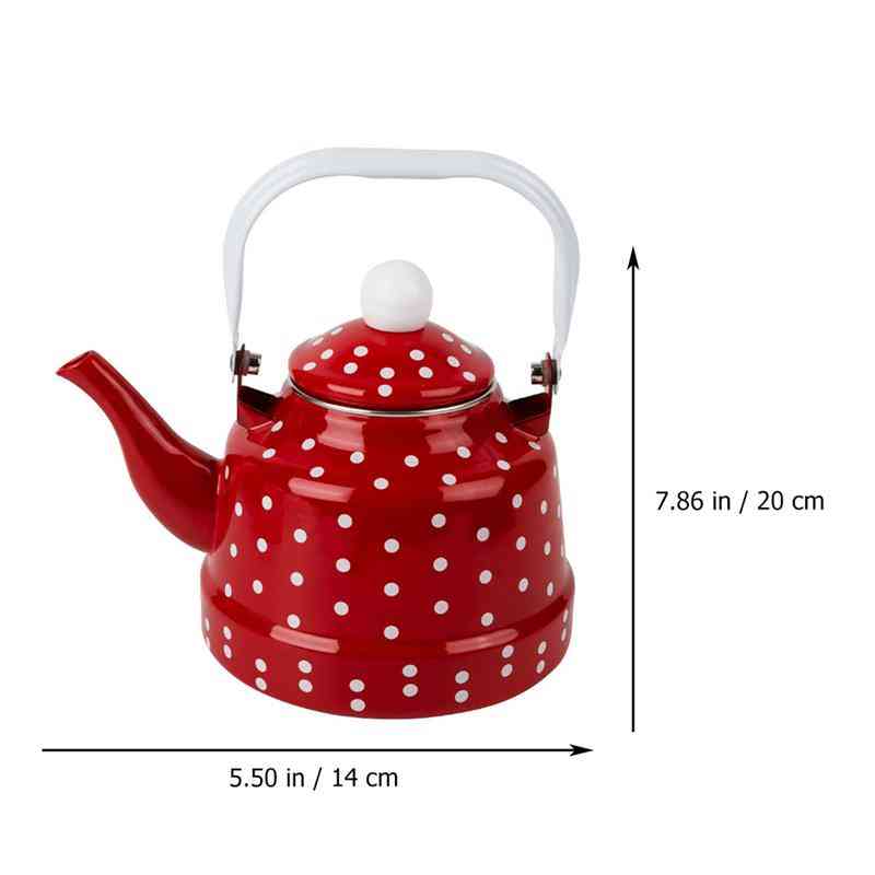 Durable Heating  Lovely Enamel Teapot Water Kettle