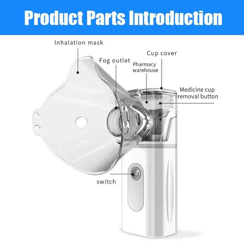 Mini Portable Inhale Nebulizer - Silent Handheld Ultrasonic Nebulizer