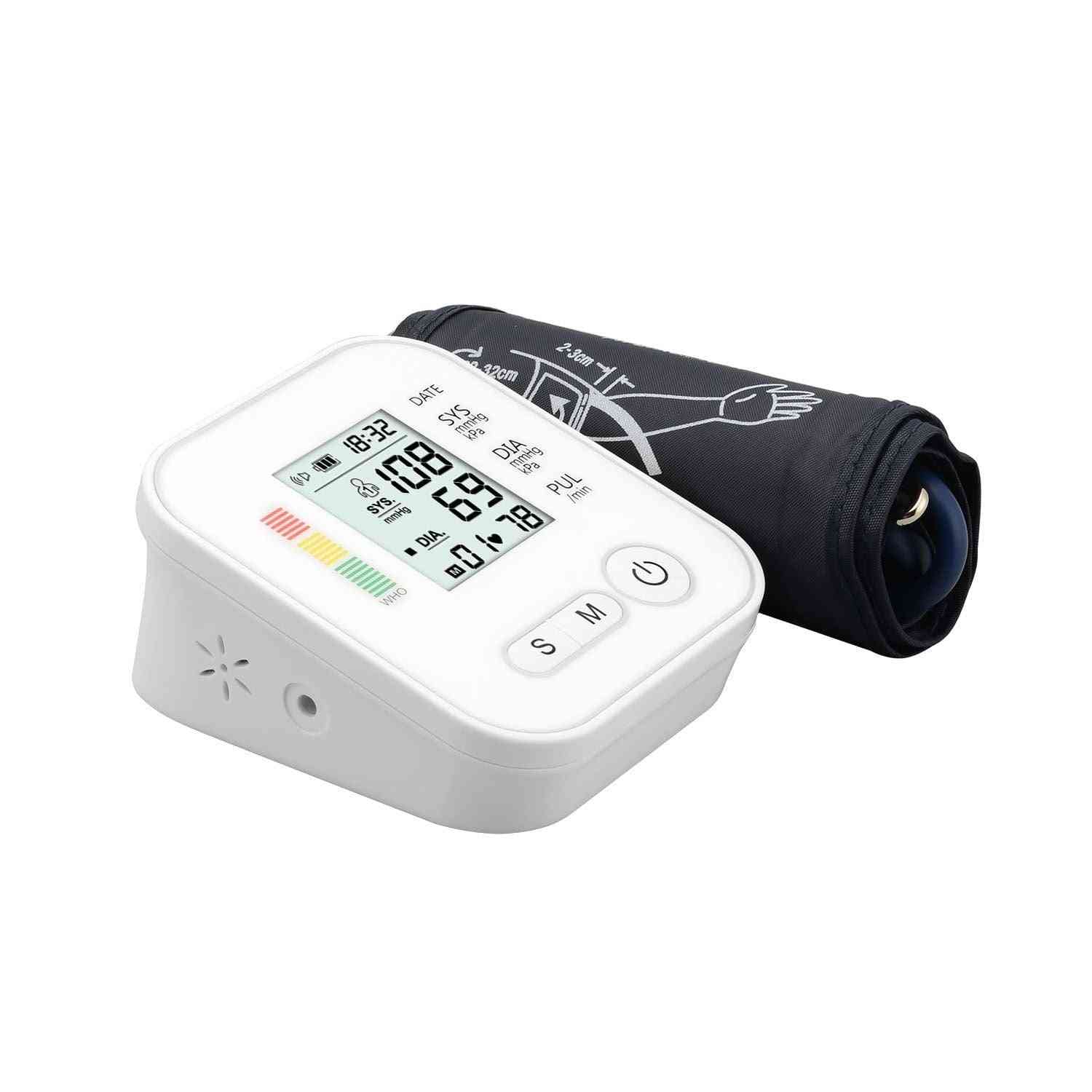 Electric Upper Arm Blood Pressure Monitor - Digital Heart Beat Rate Pulse Meter