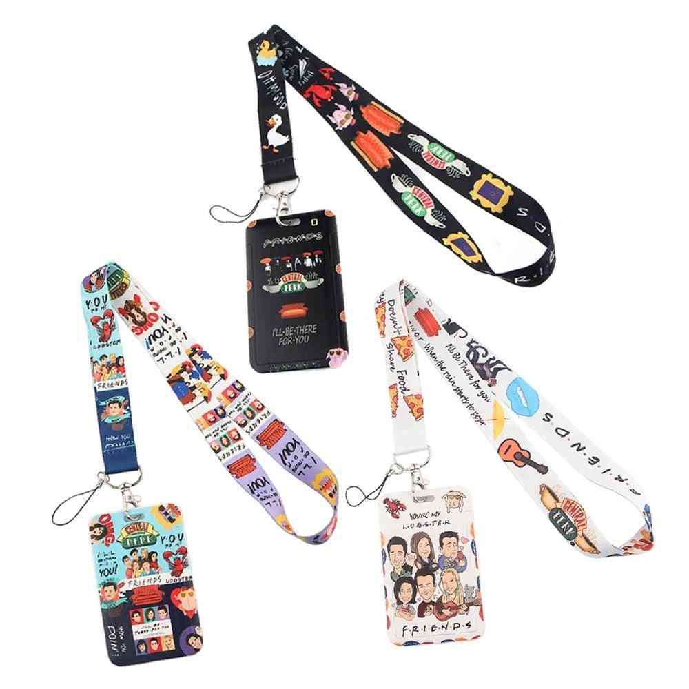 Ransitute r1388 hot tv show venner lanyards id badge holder nøkkelring id card pass gym mobil badge holder lanyard nøkkelholder