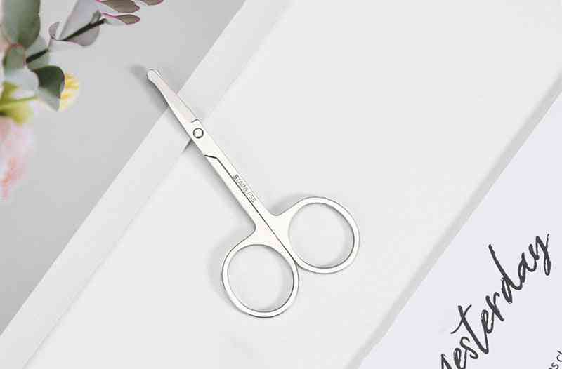 Stainless Steel Rounded Tips Nose Hair Trim Scissors