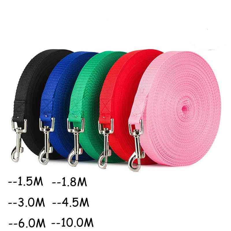 Long Tow Rope Nylon Dog Leashes 3 Colors 1.5m 1.8m 3m 4.5m 6m 10m Pet Walking Training Leash Cats Dogs Harness Collar Lead Strap