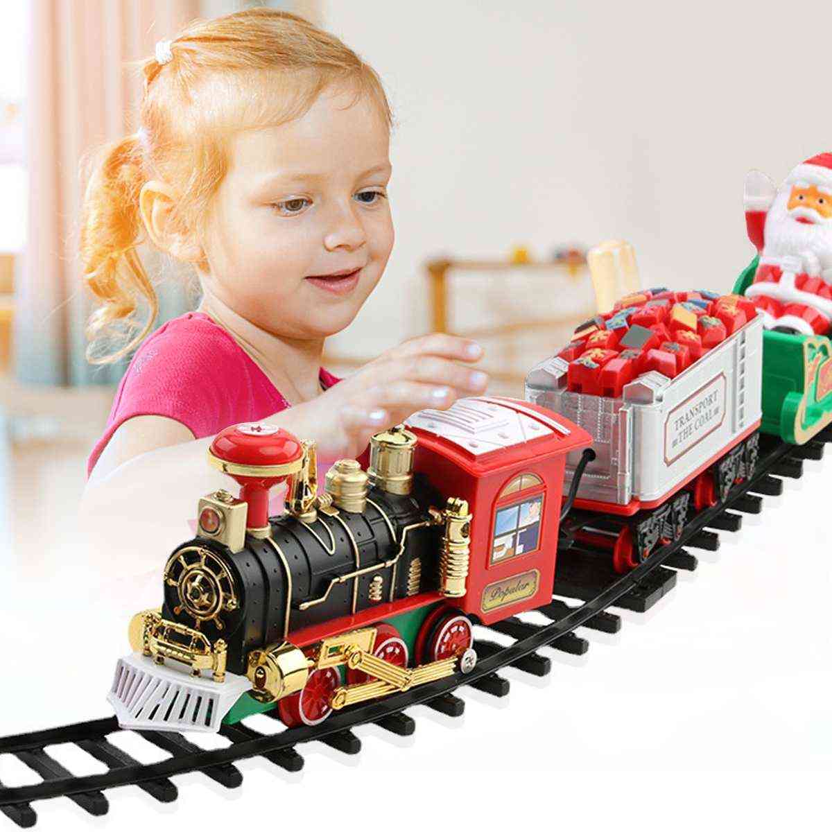 Electric Railway Can Be Installed On The Christmas Tree With Lights
