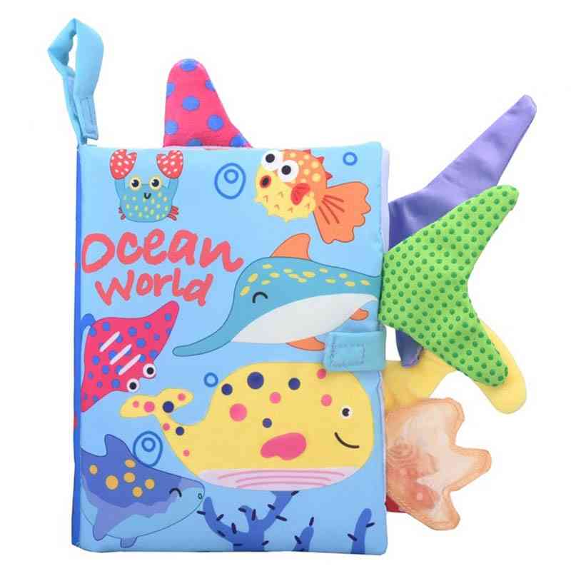 Baby Animals Tails Soft Cloth Book Toys