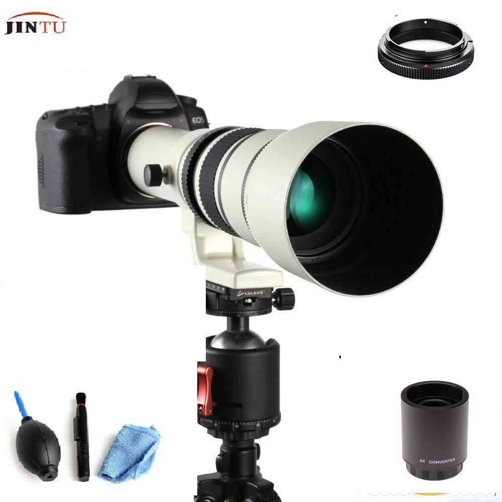 Jintu 500mm/1000mm F8.0 Telephoto Mirror Lens For Canon Ef Eos Dslr Cameras