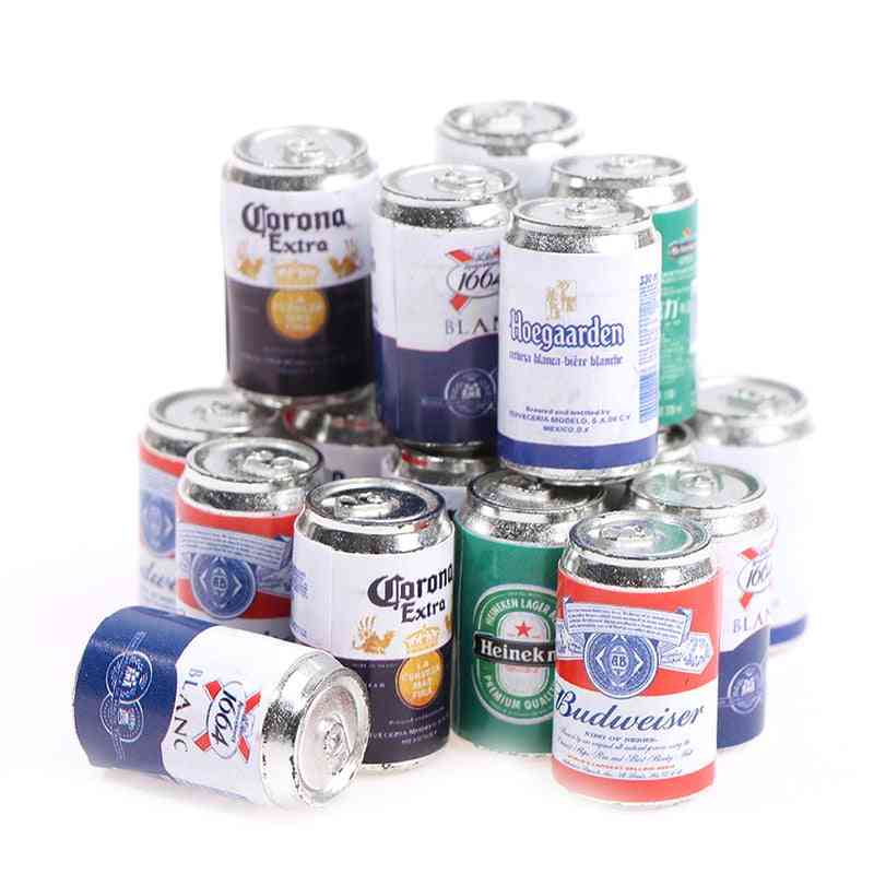 Miniature Soda Beer Can Bottles Dollhouse Kitchen Accessories