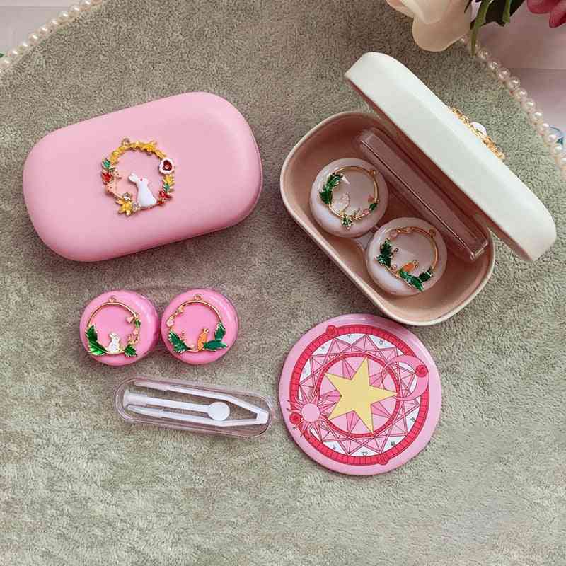 Hot Cute Flowers And Rabbits Contact Lens Case