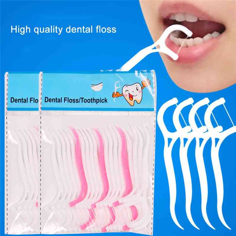 New Flossing Flossing Family Packing Safety Disposable Dental Floss Toothpicks Health Care Ultimate Freshness  Polyester Yarn