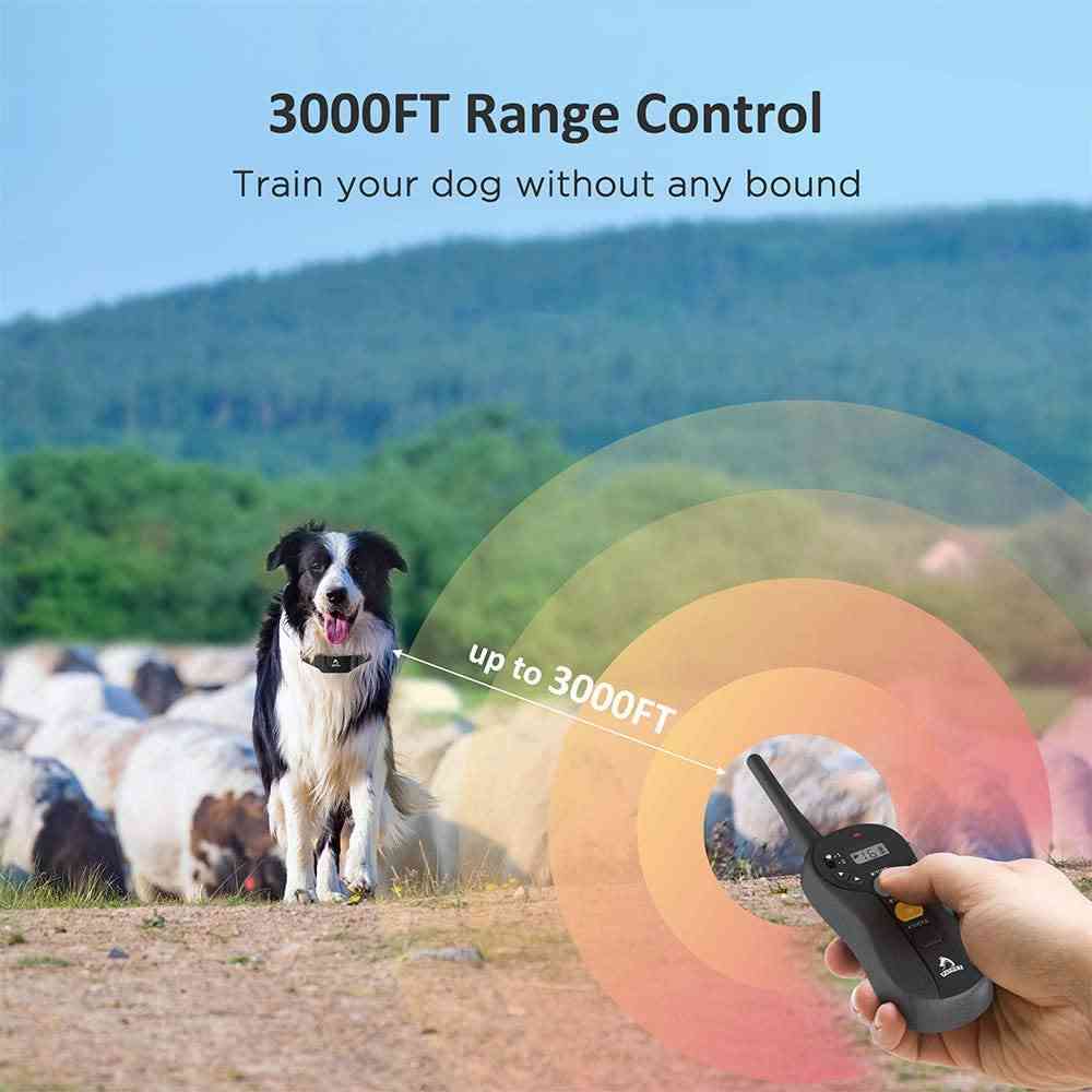 Patpet Dog Shock Training Collar Electric Anti Bark Strap For Small Large Dogs Canine Equipment Supplies Accessories 3000ft 640