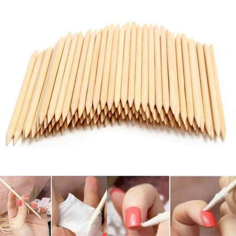 Nail Art Design Orange Wood Stick Sticks Cuticle Pusher Remover
