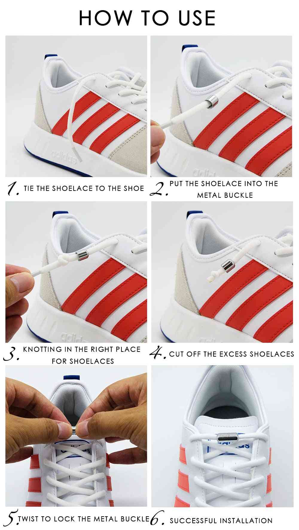 Elastic Semicircle No Tie Shoelaces For Kids And Adult Shoelace