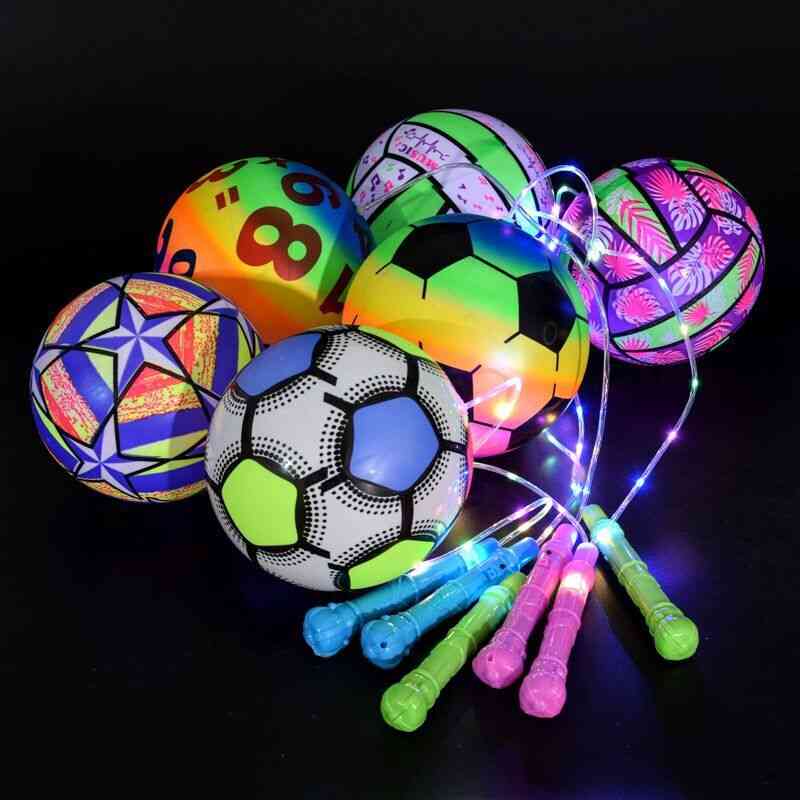 Lysende hoppebold, nyhedsled lys oppustelig bold