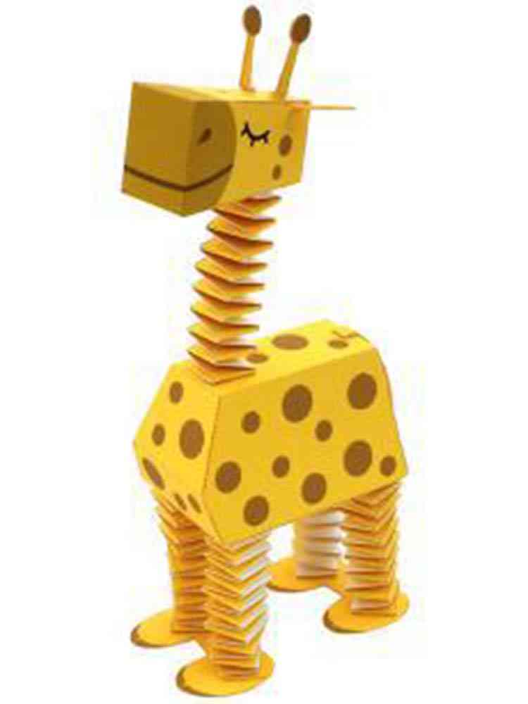 Giraf 3d papir model ornament