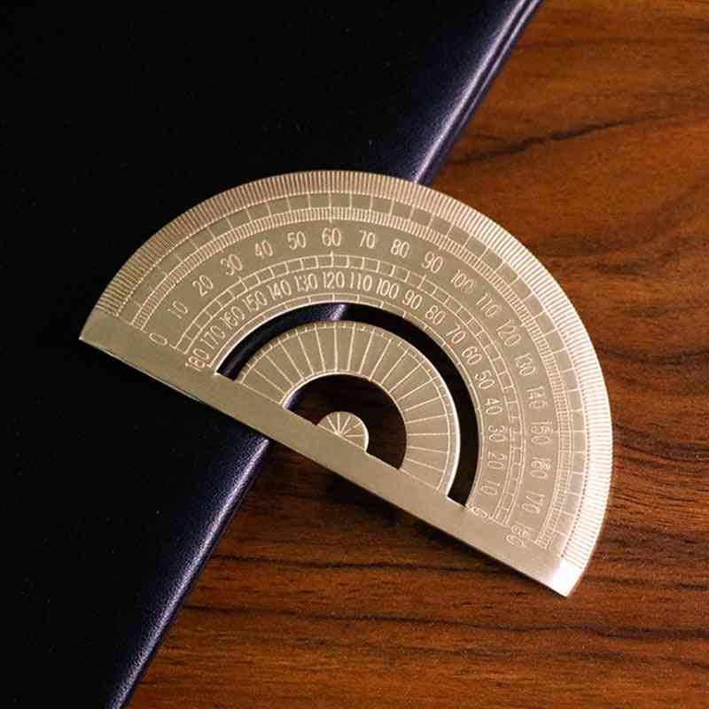An Alloy Ruler Set Protractor For Math Angle Measurement