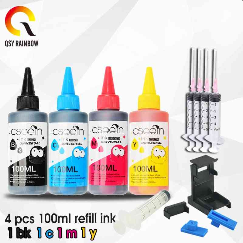 100ml Refill Dye Ink Kit For Hp 903 904 905 Ink Cartridge Ciss For Hp Officejet 6950 6956 Hp Officejet Pro 6960 6970 Printer 5pc