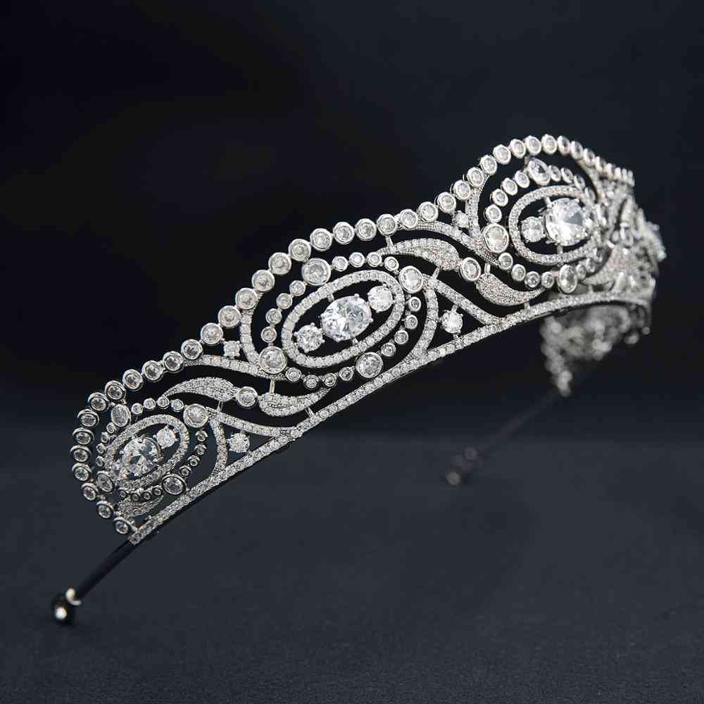 Cubic Zirconia Duchess Of Calabria Replica For Wedding For Bride Hair Jewelry