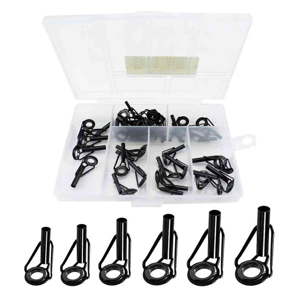 Fishing Rod Top Ring Guide Eye Set With Square Storage Box