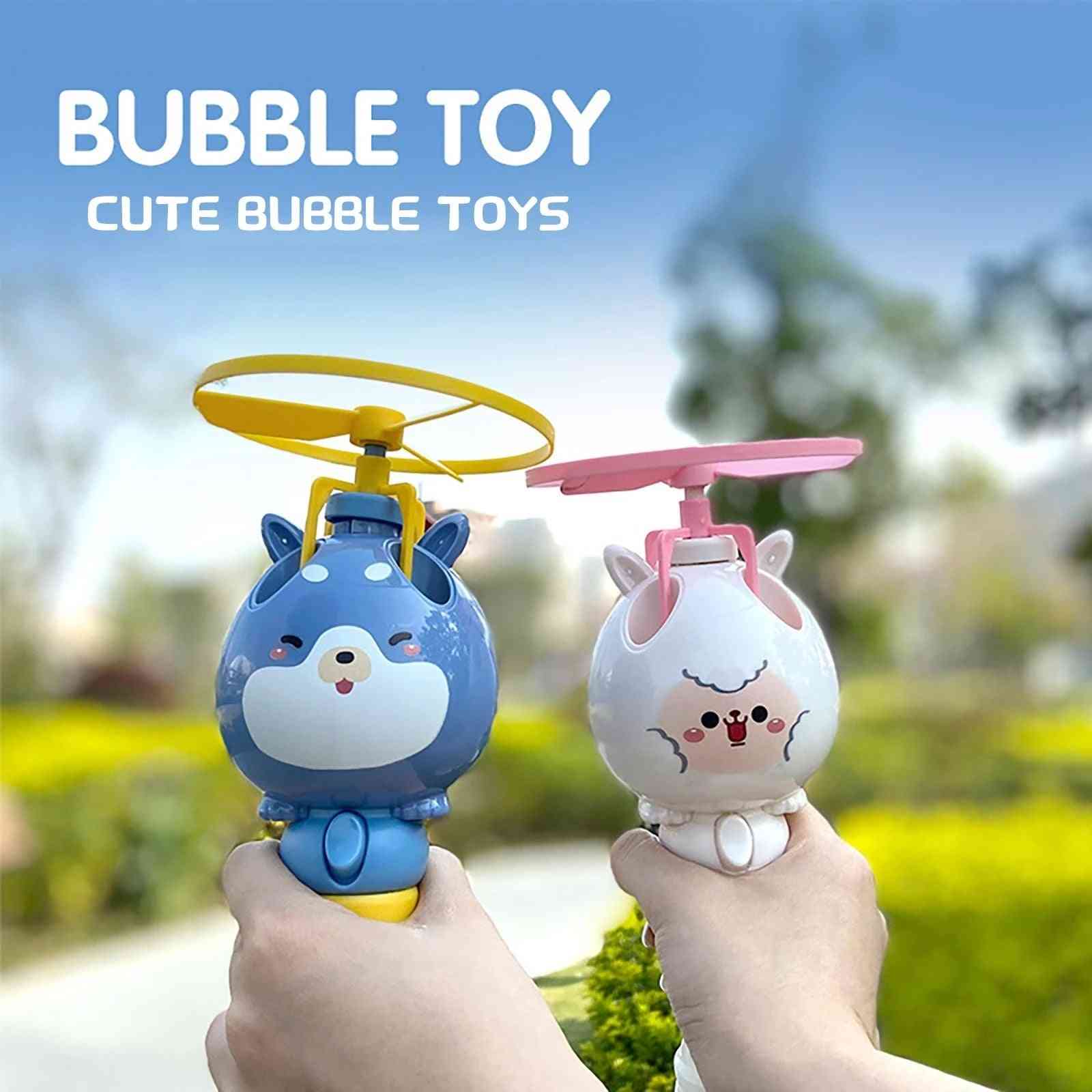 Plastic Bamboo Automatic Bubble Machine Toy