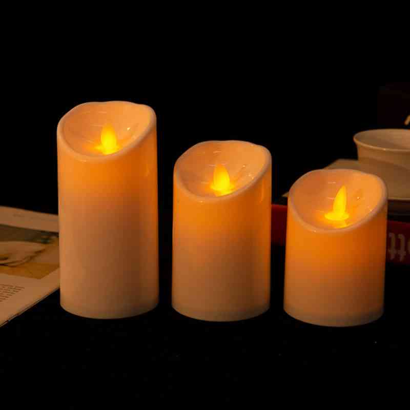 3 Remote Control Moving Wick Led Flameless Candles