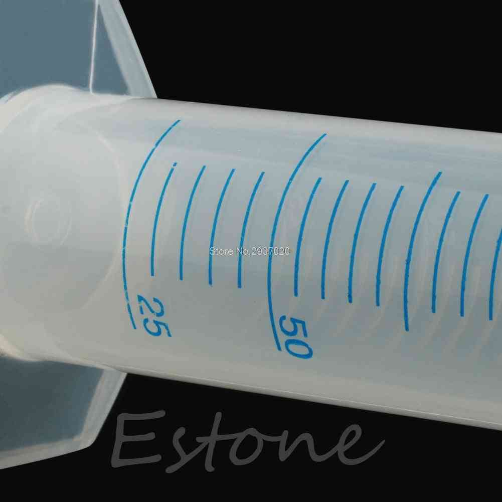 50ml laboratorievæske prøveglass krukke verktøy plast måle gradert sylinder
