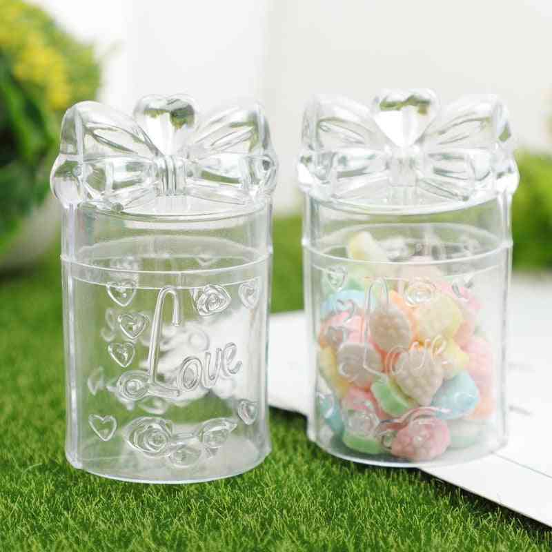 Creative Cartoon Bow Transparent Plastic Candy Box Wedding Party Boxes