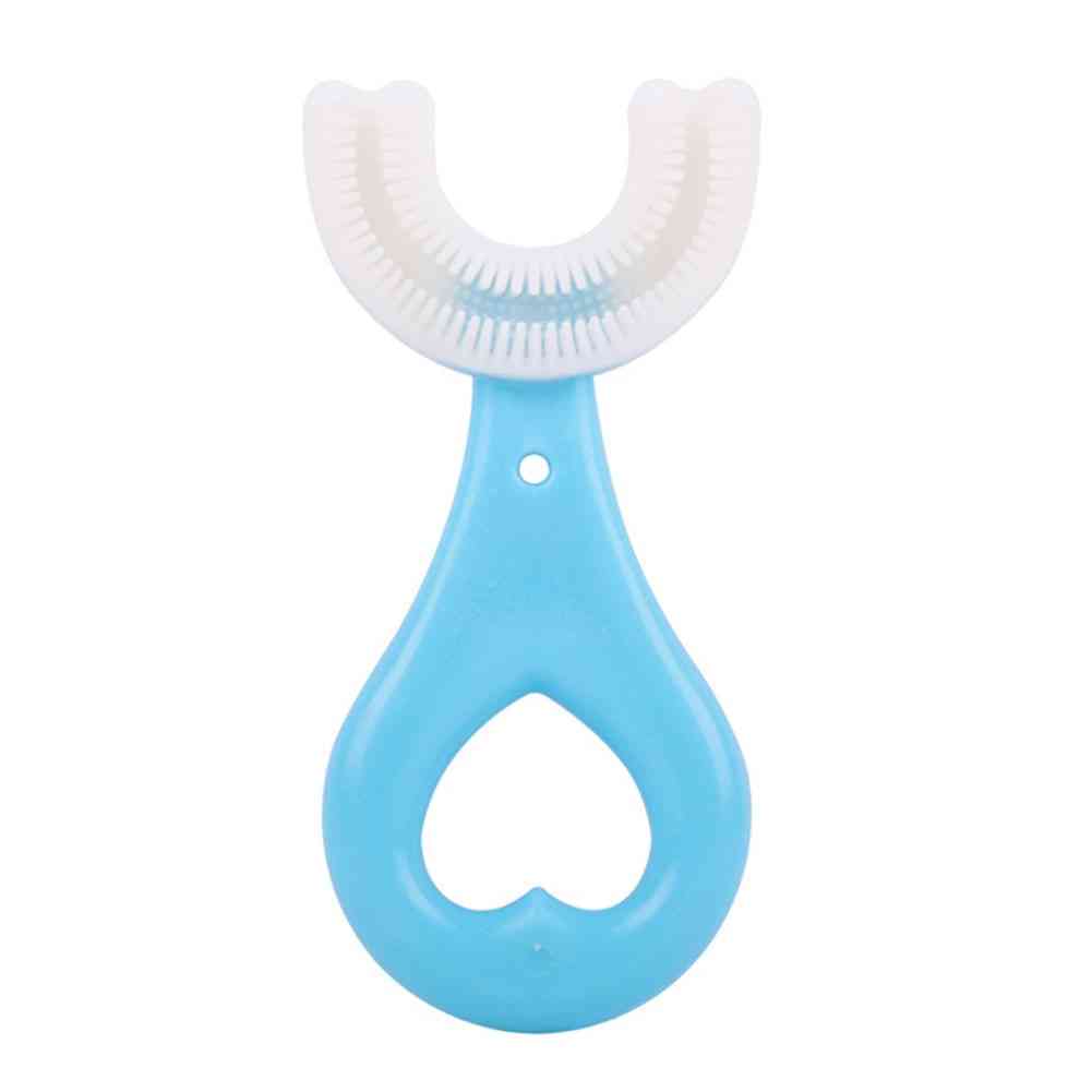 Kids Toothbrush U-shape Infant Toothbrush With Handle Silicone Oral Care Cleaning Brush For Toddlers Ages 2-12 Drop Shipping