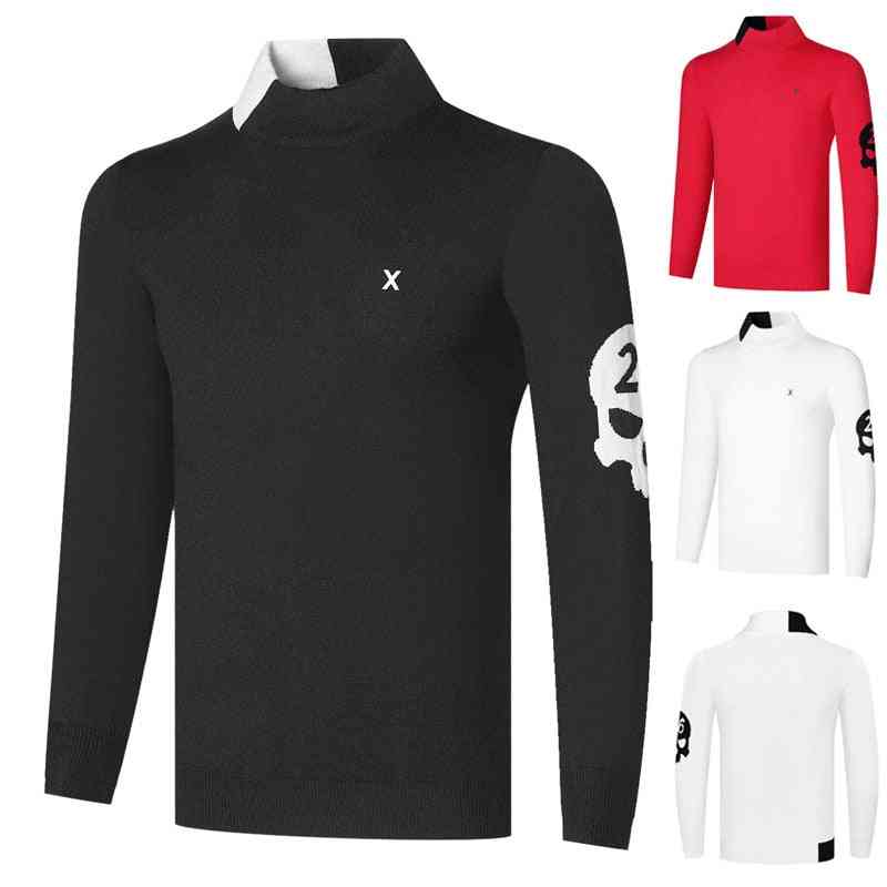 New Winter Golf Clothing Men's Sports And Leisure Outdoor Warmth, High-quality Shrink-proof Round Neck Pullover Long Sleeves