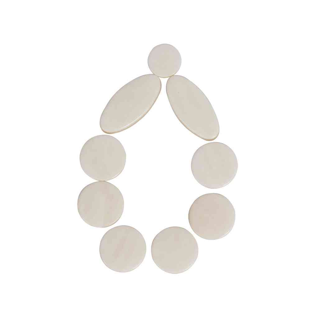 White Mother Of Pearl Shell Key Button