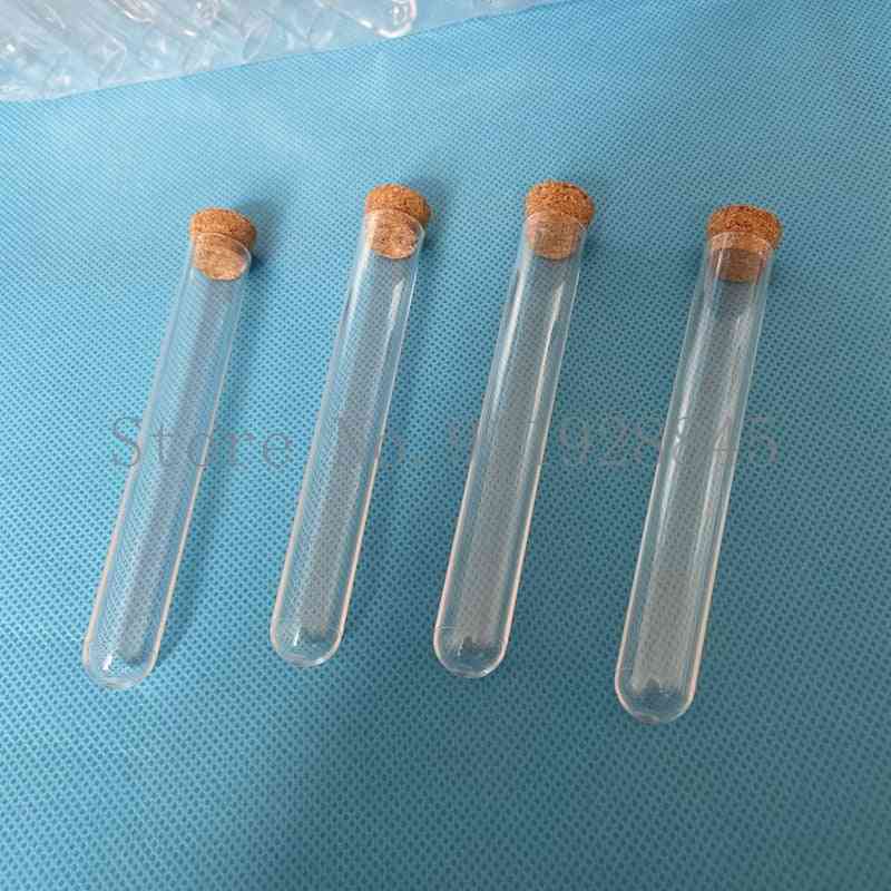Transparent Plastic Test Tube With Cork Stopper