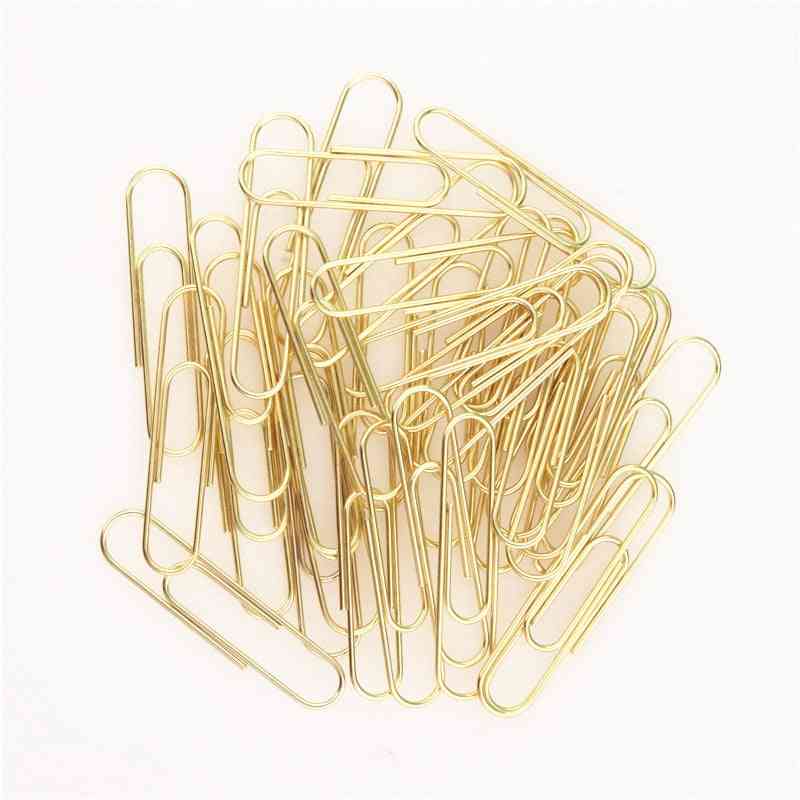 High Quality Golden Notebook Bookmark Binder Paperclips