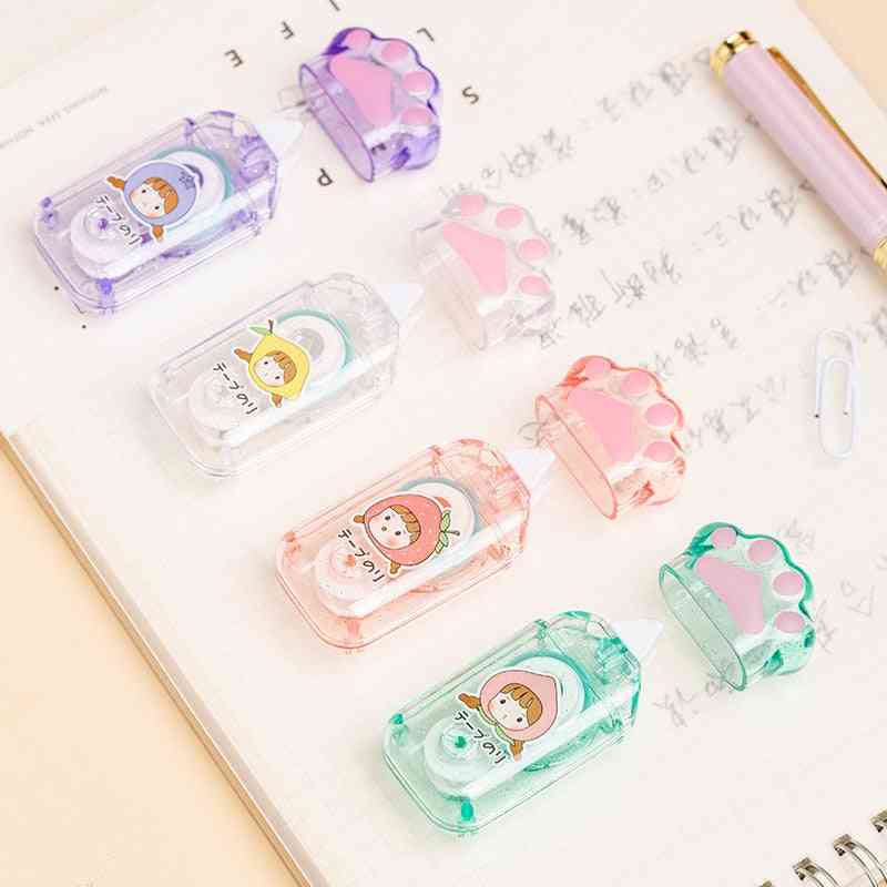 Cute Cartoon Cat Claw Double Sided Adhesive Runner Roller Tape