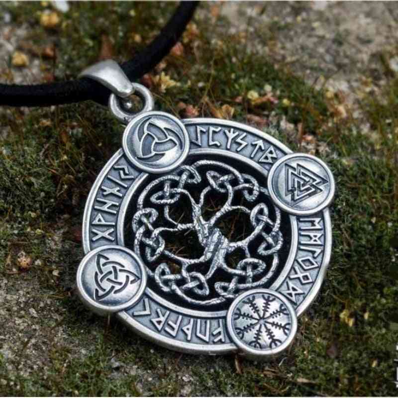 Personlighet keltiske livets tre runde anheng halskjede