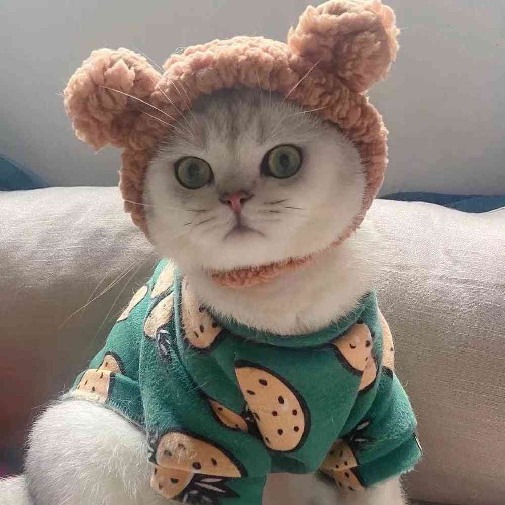 Cat Headgear Dog Headgear Hat Birthday Dress Up Headdress Plush Cute