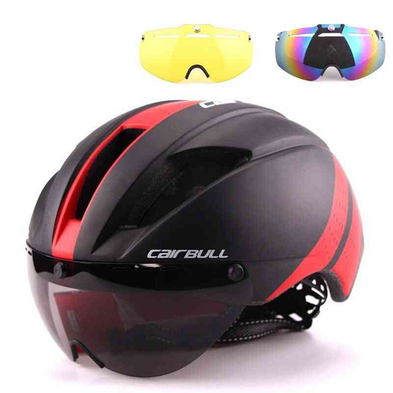 280g Aero Ultra-light Goggle Tt Road Bicycle Helmet