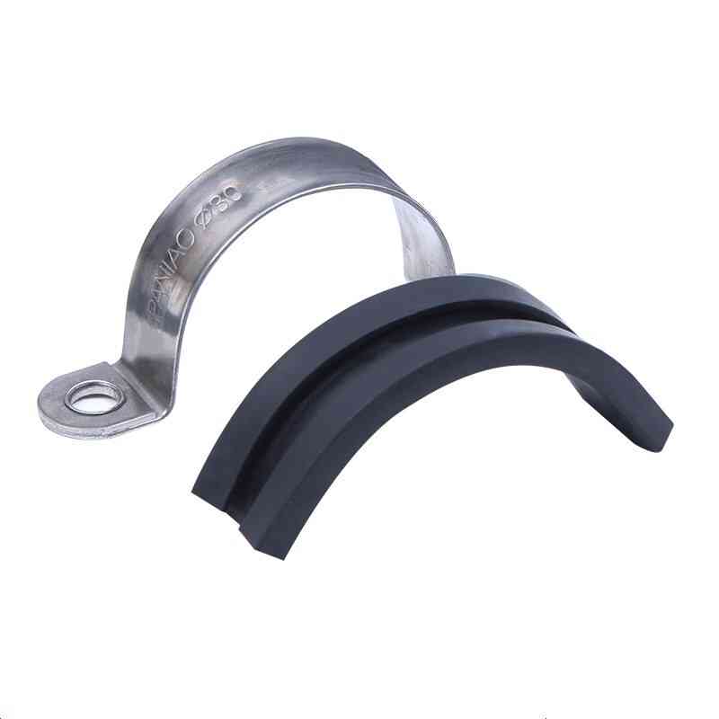 Stainless Steel Rubber Lined U Clips Cable Mounting Hose Pipe Clamp