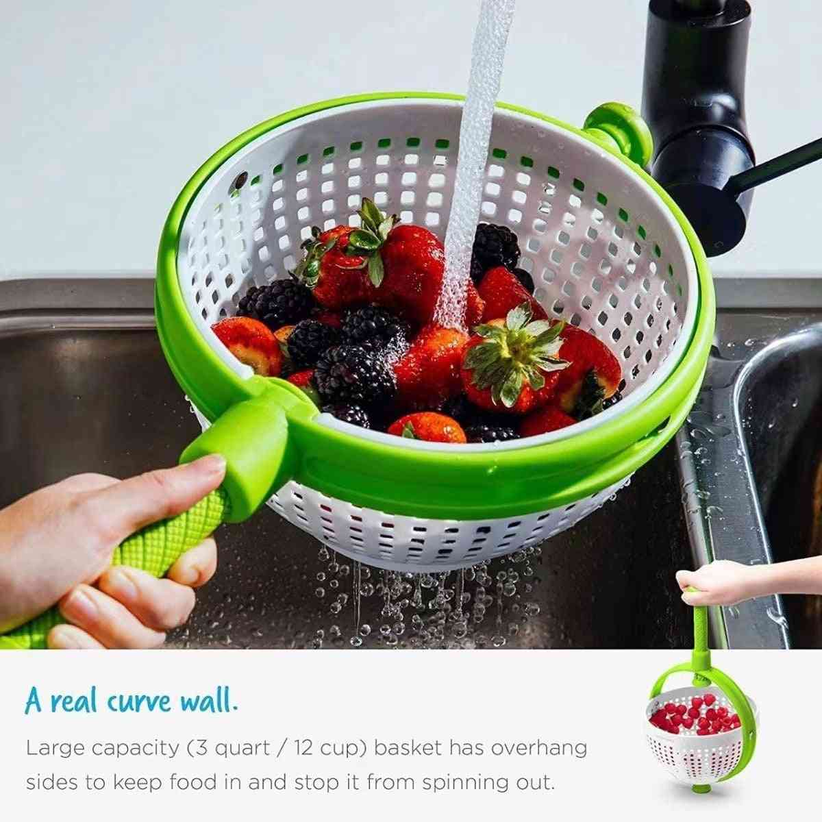 Automatic Rotation Fruits Vegetables Drain Spinner Easy To Make Salad Blender