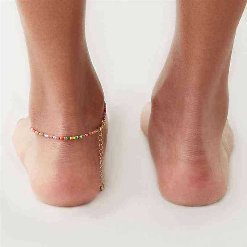 Colorful Beads Scallop Shell Anklets Jewelry