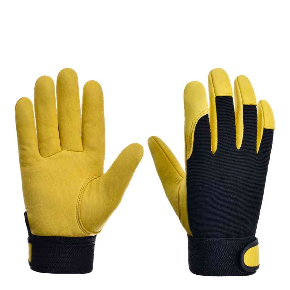 Leather Welding Gloves Workers Work Welding Safety Protection Gloves