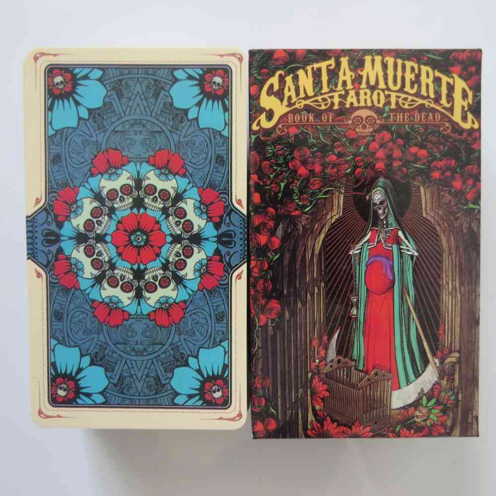 New Tarot Deck Oracles Cards Mysterious Divination Santa Muerte Tarot Cards For Women Girls Cards Game Board Game