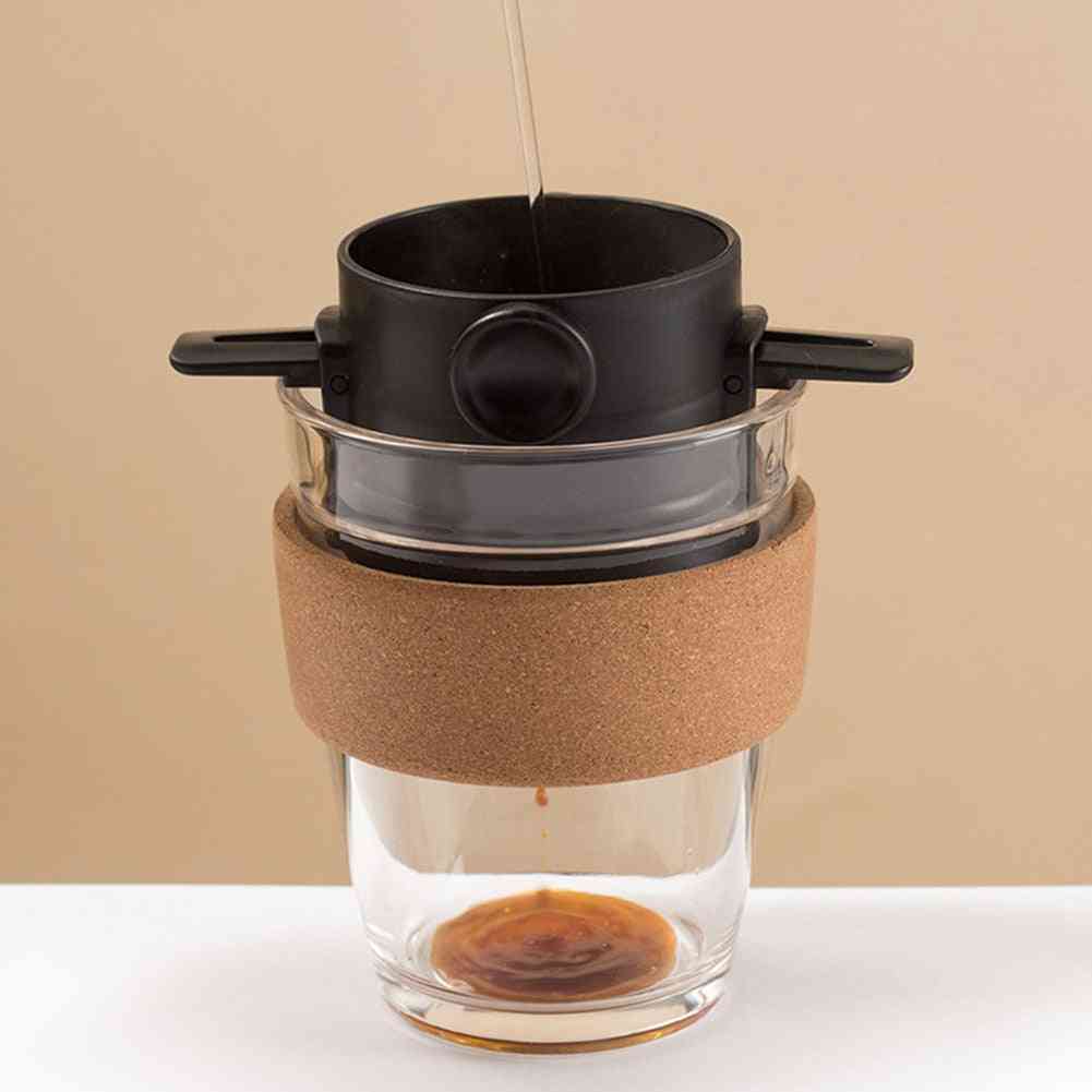 Sammenleggbar bærbar kaffemaskin med kaffefilter