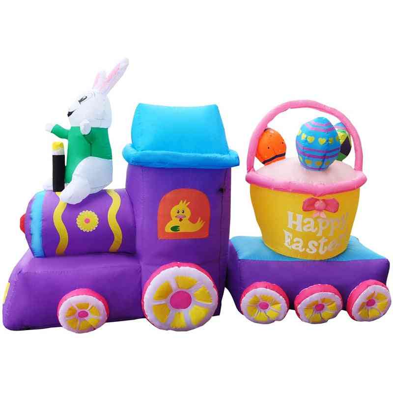 Inflatable Easter Train With Bunny Basket