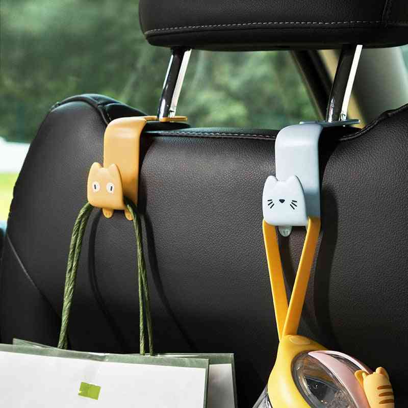 1pcs Creative Cartoon Car Seat Hanger Hook Car Accessories Holder Hook Mask Holder Space-saving Car Organizer Stand Bag Holder