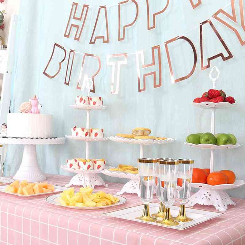 Cake Stand Display Rack Wedding Decoration Birthday Party Desktop Tray