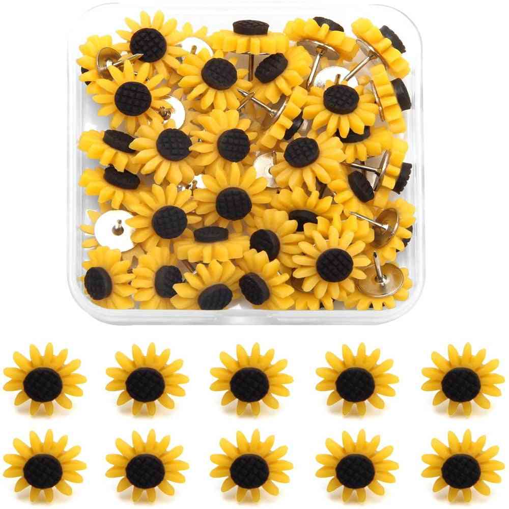 Sunflower Shape Push Pins Thumb Tacks